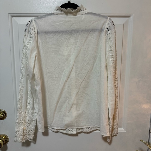 NWT Sezane Chemise Ryu Ecru Blouse Top Size 6 - Picture 10 of 11